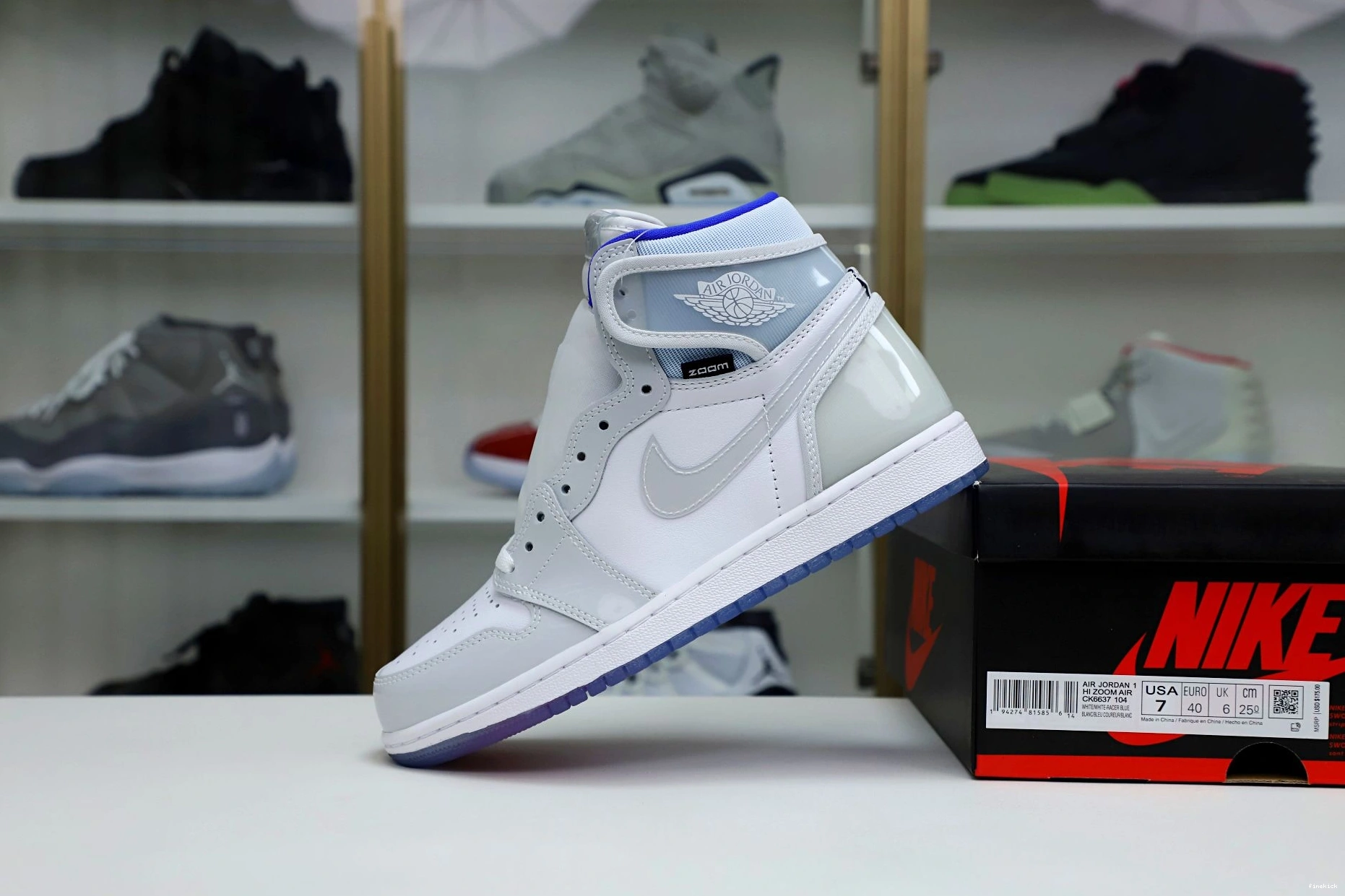 HIGH 1 AIR ZOOM JORDAN 'RACER BLUE' 0723